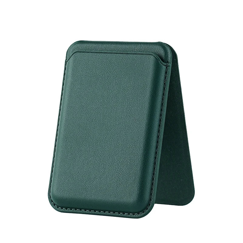 Kickstand Magnetic Leather Wallet Case for iPhone 17 16 15 14 Pro Max Galaxy Card Holder Magsafe Phone Bag Cover Accessories