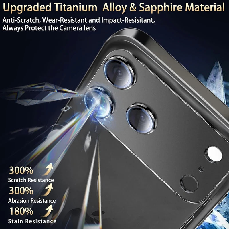 Aluminum Alloy Metal AR Tempered Glass Lens Cap For iPhone 17 Air Pro Max Metal Camera Lens Protector Cover for iPhone17 17Air