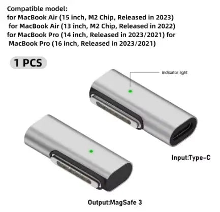 type-c to magsafe 3 adapter zinc alloy