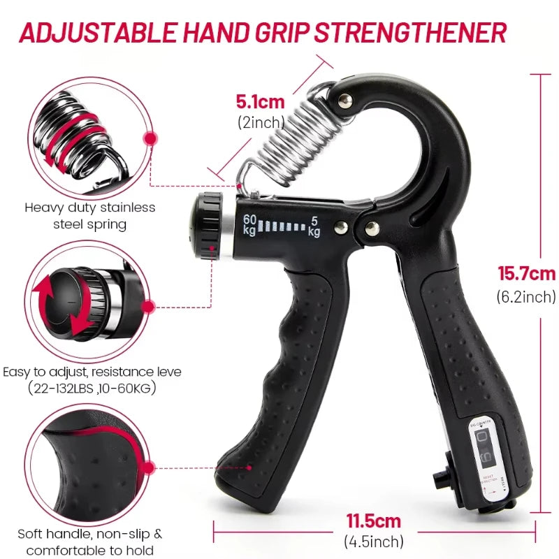 5 Pack Grip Strength Trainer Kit Hand Grip Strengthener for Muscle Building and Injury Recover hand rehabilitation training