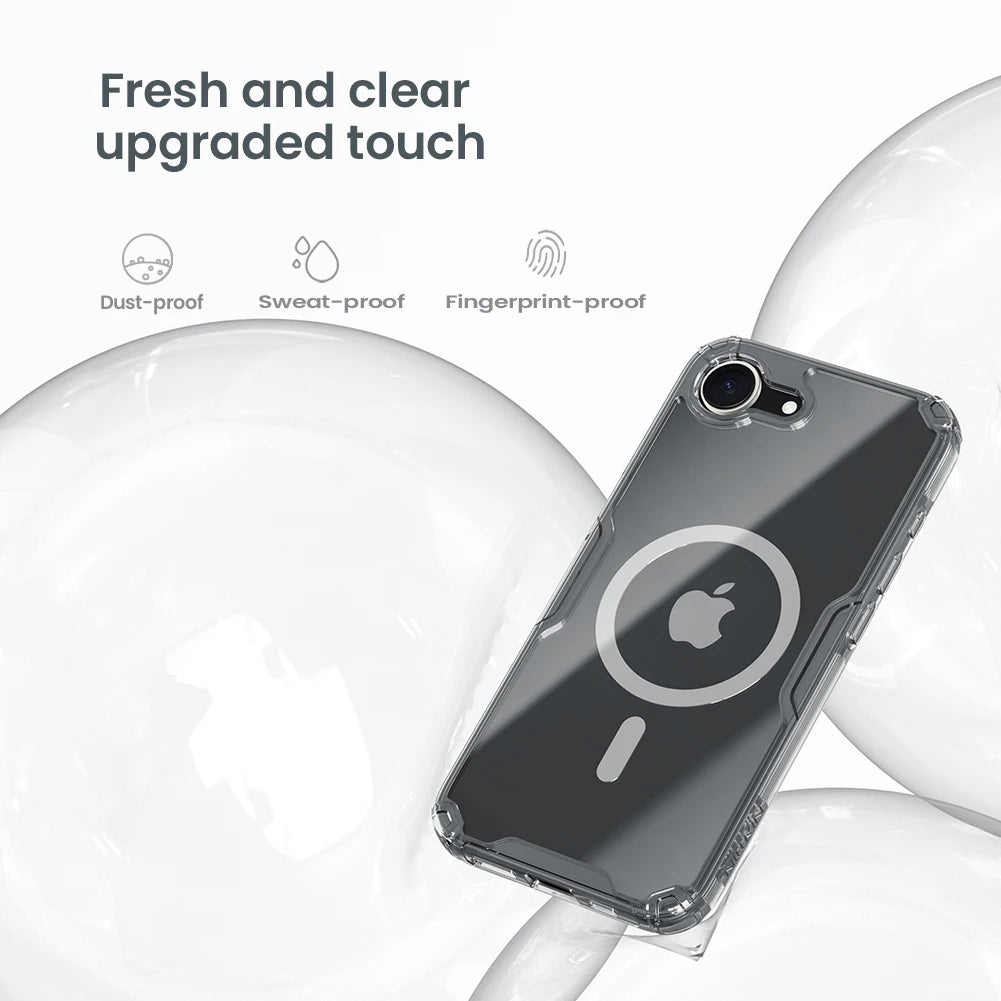 NILLKIN For iPhone 16e Magsafe Case Nature Pro Shockproof Magnetic Magnetic Wireless Charging Back Cover For iPhone 16e 2025 5G