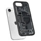 Spigen Ultra Hybrid MagFit Zero One MagSafe Case for iPhone 16e (2025) – Futuristic Transparent Tech Design showcasing circuit pattern.