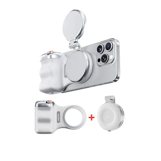 TELESIN Magnetic Phone Camera Shoot Hand Grip Phone Holder Shooting Aid Remote Control Handle for Iphone HUAWEI SAMSUNG Phone