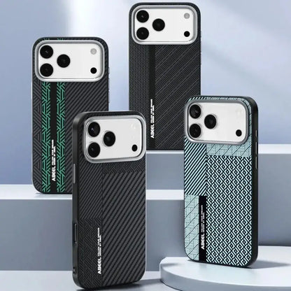 High Quality Carbon Fiber Texture Slim Case For iPhone 17 Air 17 Pro Max Wireless Charging Anti-drop Anti-Fingerprint Hard Cover