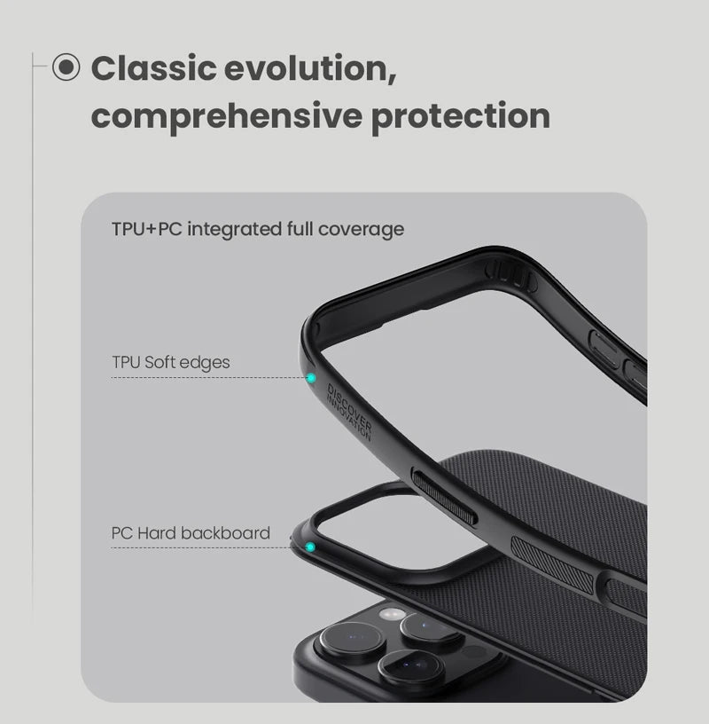 Nillkin Case For iPhone 16 Pro Max 16 Plus Case Super Frosted Shield Anti-Fingerprint Magnetic Case Hard PC Matte Back Cover