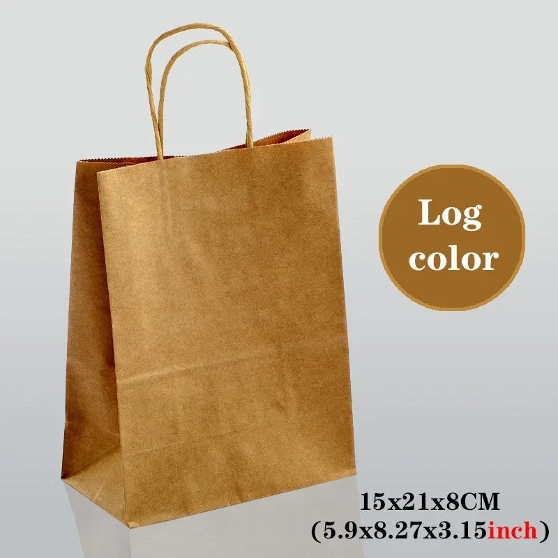 10/30/50pcs Holiday Party Gift Bag with Handle Jewelry Shopping Bag Christmas Valentine's Day Marriage Gift Colored Paper Bag