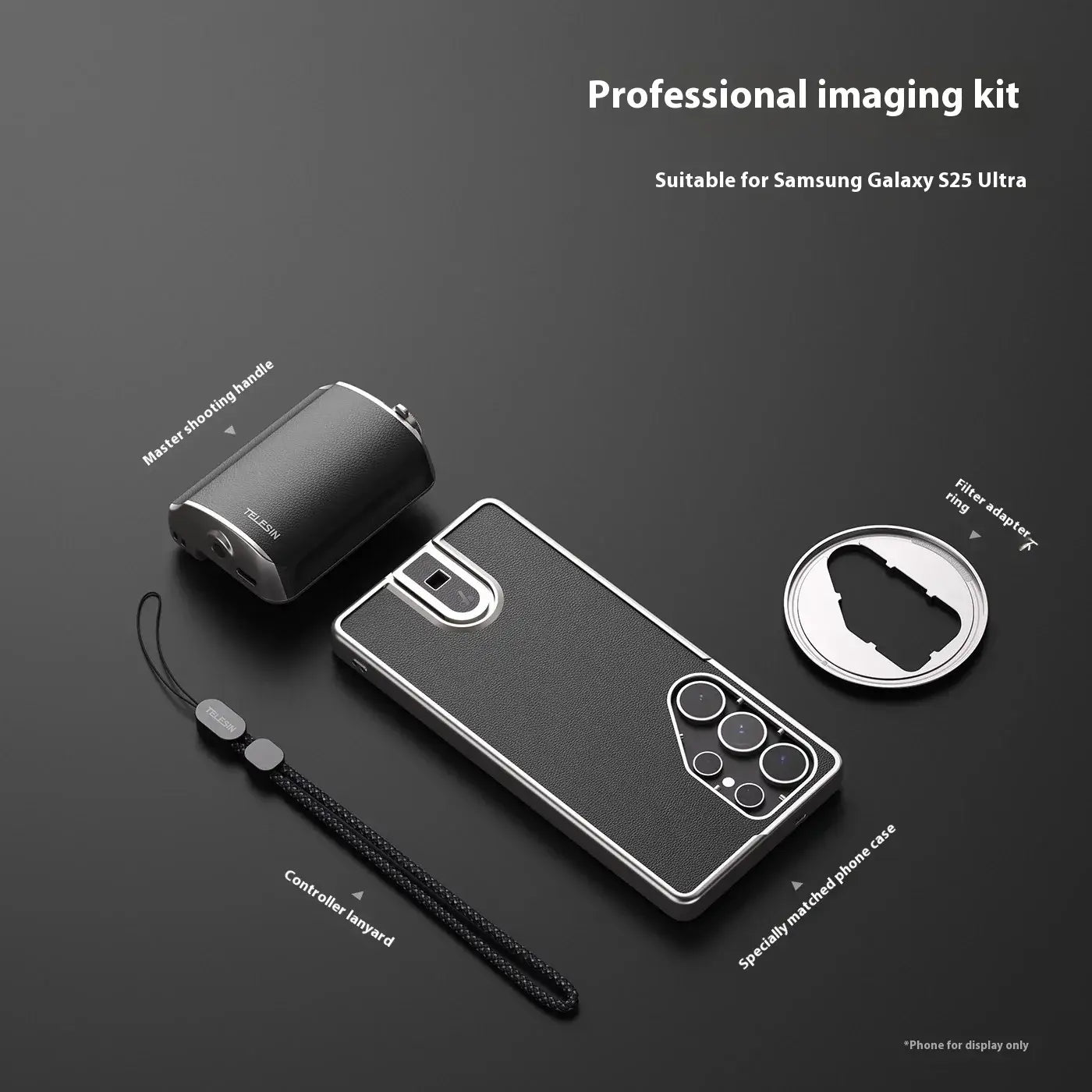 Telesin Suitable for Samsung GalaxyS25 Ultra Camera Handle Camera Auxiliary Zoom Bluetooth Camera Assistant Protective Case
