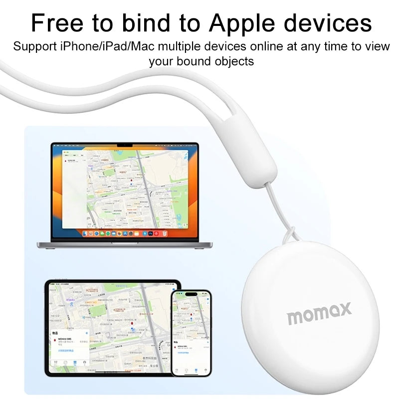 MOMAX BR7 Waterproof Wireless Location Anti-lost Device Apple Find APP Keyfinder Wallet Pet Kids GPS Locator For iPhone iPad Mac