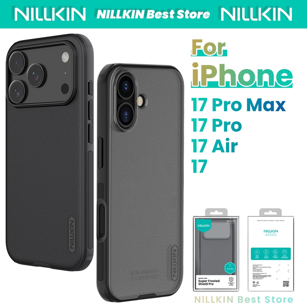 Nillkin For Iphone 17 Pro Max 17 Air 17 Pro 17 Phone Case Pc+Tpu Airbags Shockproof Hard Cover Super Frosted Shield Pro Case