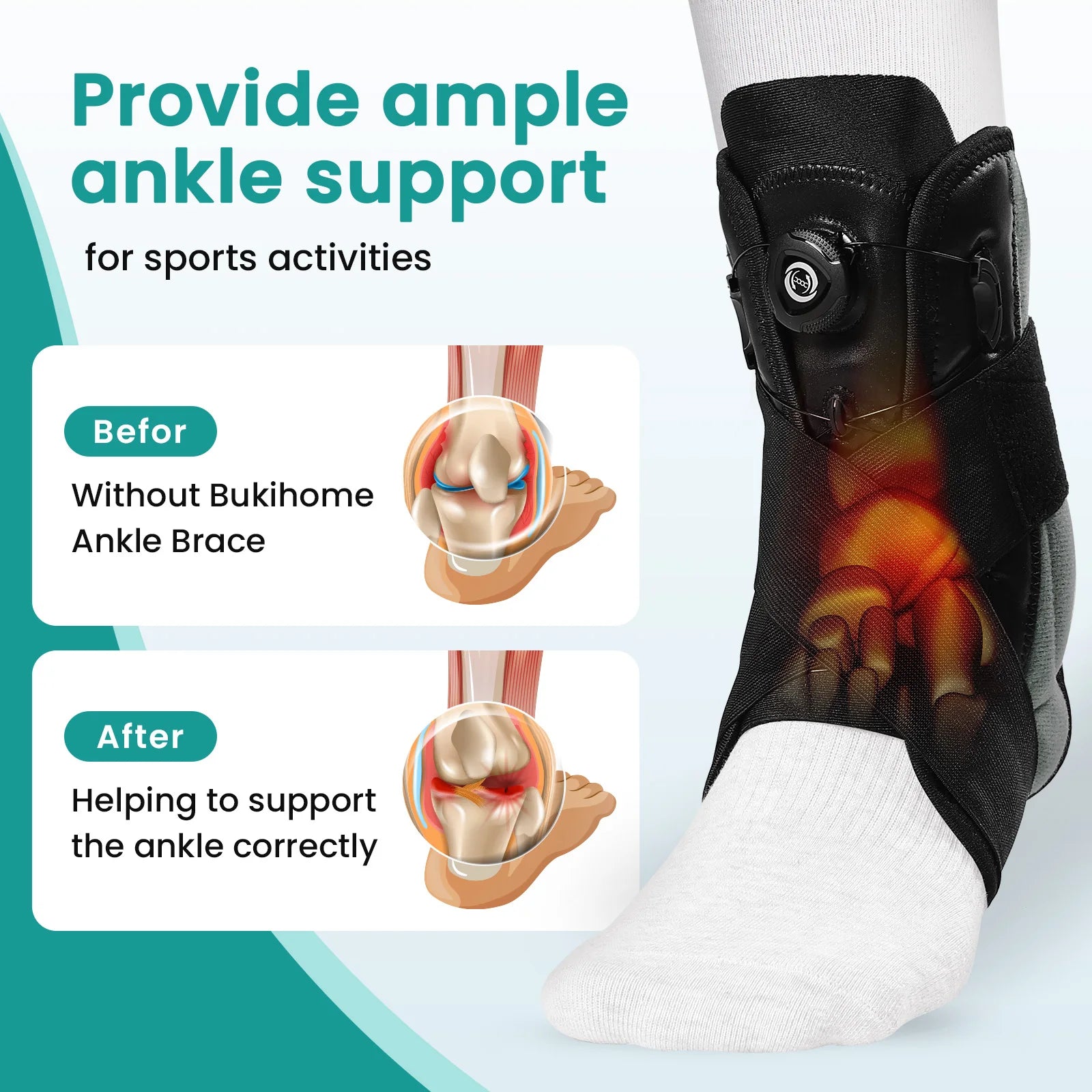 1Pcs Adjustable Ankle Brace Plantar Fasciitis Protector Foot Support Plantar Fasciitis Arch Foot Pain Achilles Tendon Drop Brace