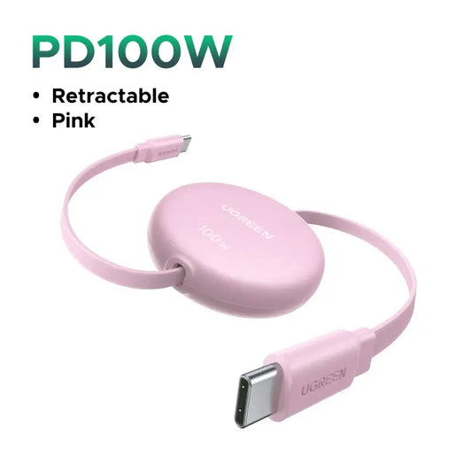     UGREEN USB-C Retractable Cable 100W for MacBook