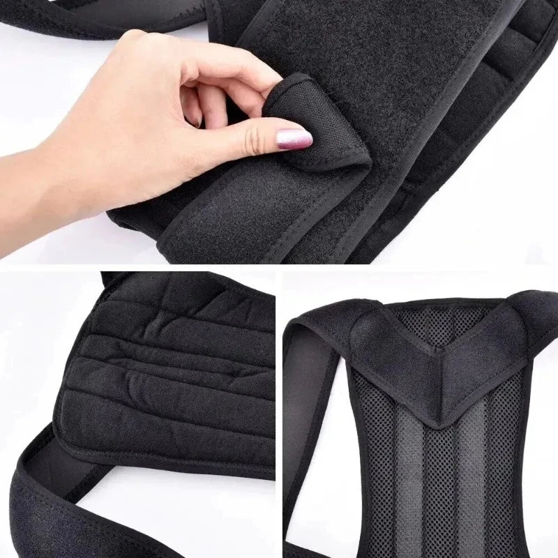 Posture corrector with breathable shoulder and waist straps for boys and girls