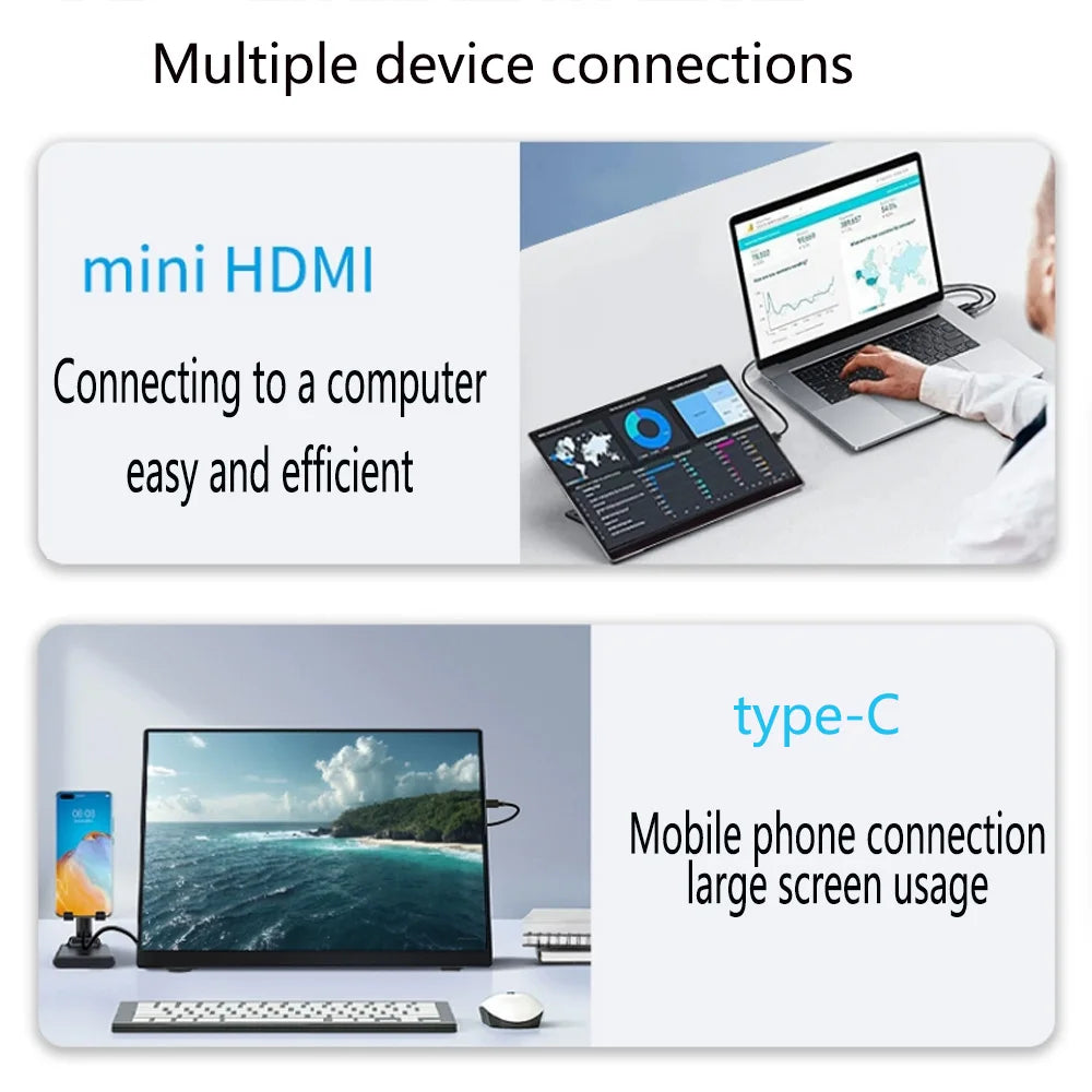 10.1/10.5Inch Portable Monitor HDMI-Compatible Laptop second screen Gaming Extended Display For Switch/PS4/Xbox/ZGYNK