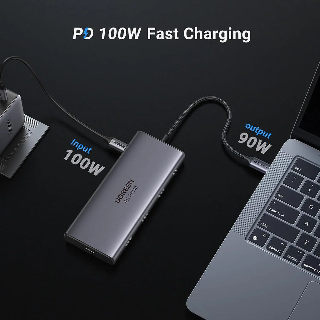 UGREEN Revodok Pro 109 USB C Hub 9 in 1 10Gbps USB C 3.2 & USBA 3.2 4K-HDMI, 100W Power Delivery, SD/TF Card Reader