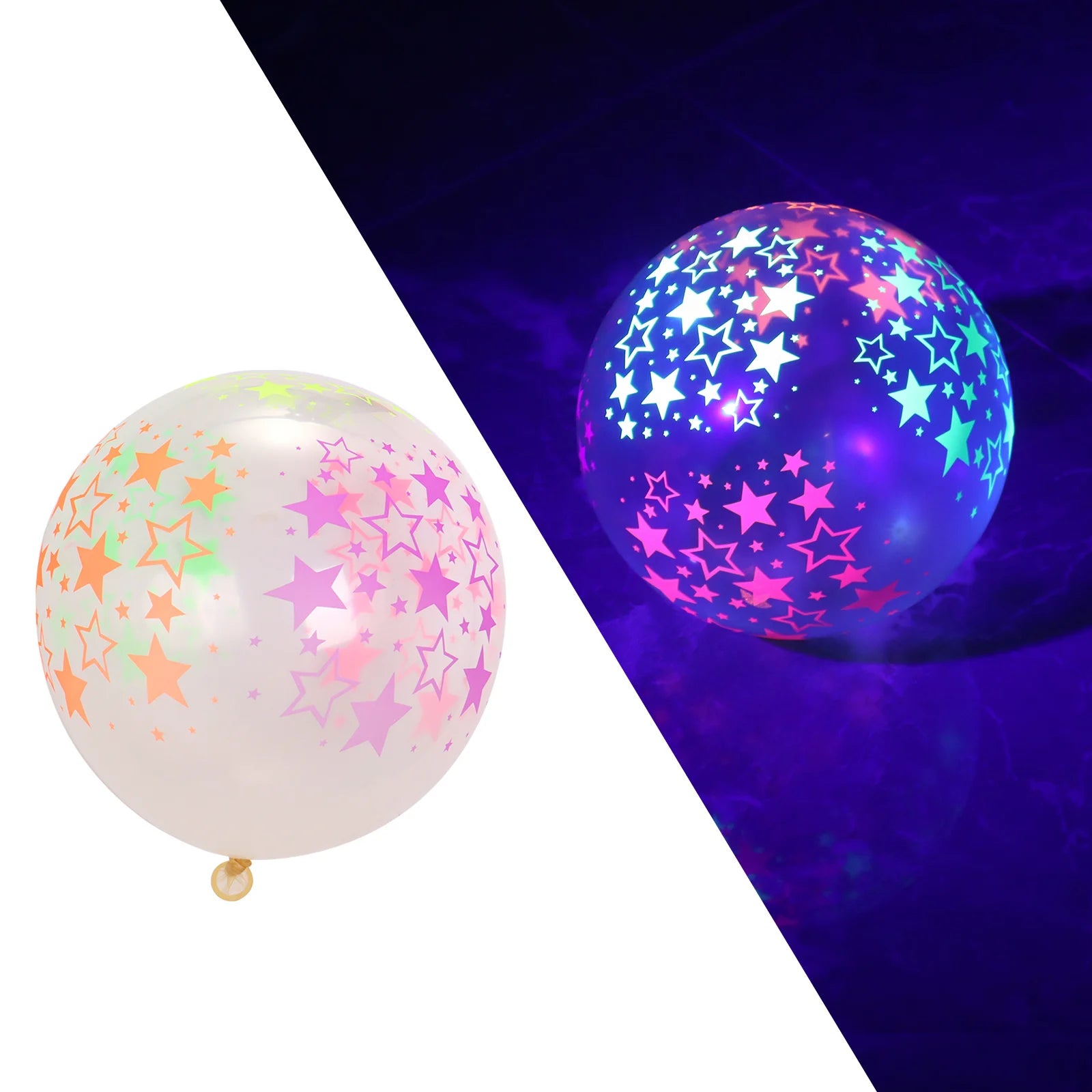 10PCS 12inch Fluorescent Balloon Glow In The Dark Glow Luminous Love Heart Latex Baloon For Wedding Birthday Party Decoration