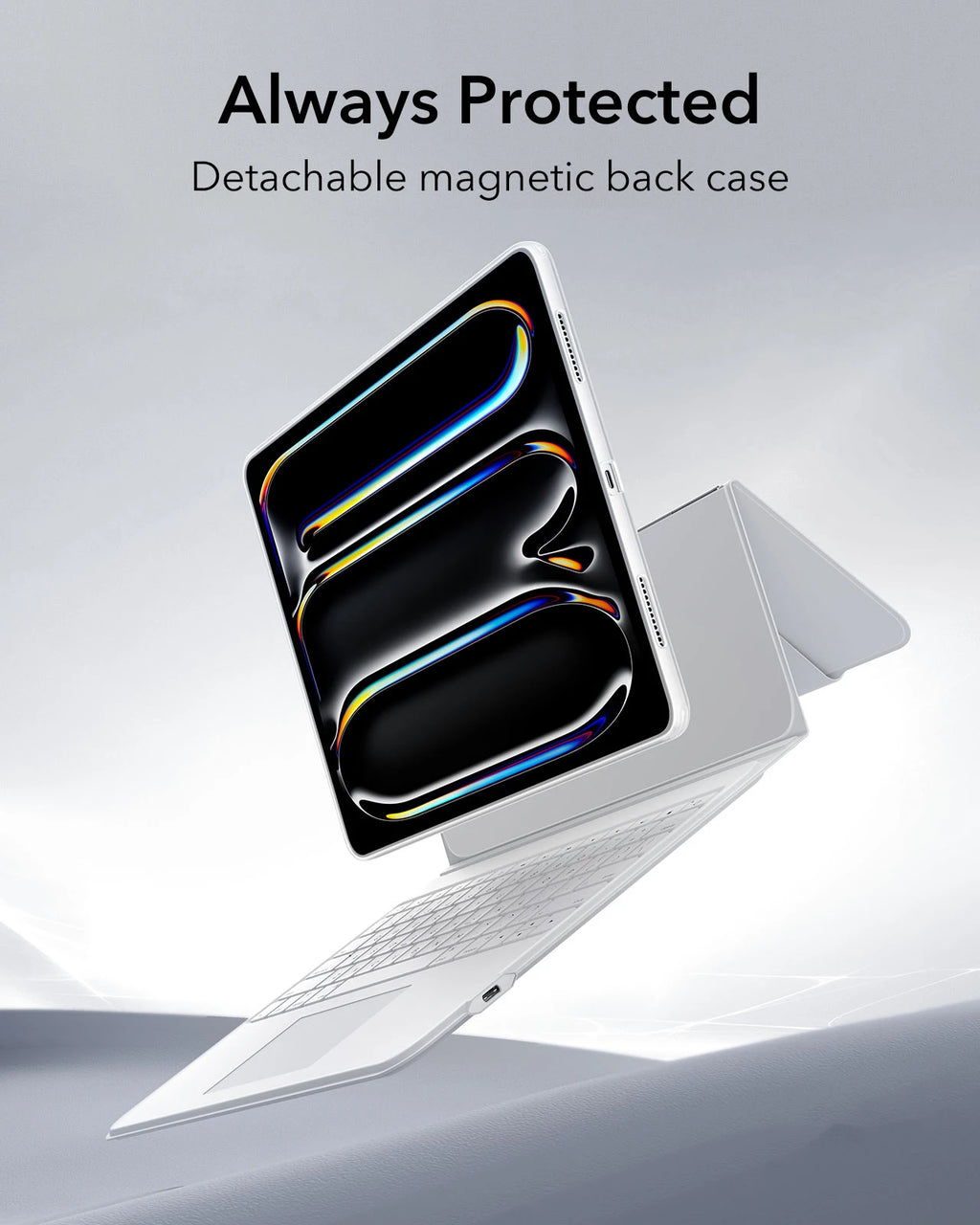 ESR Ascend for iPad 12.9  (2022/2021/2020/2018) Keyboard Case with Trackpad Magnetic  Fully Adjustable Portrait/Landscape Stand