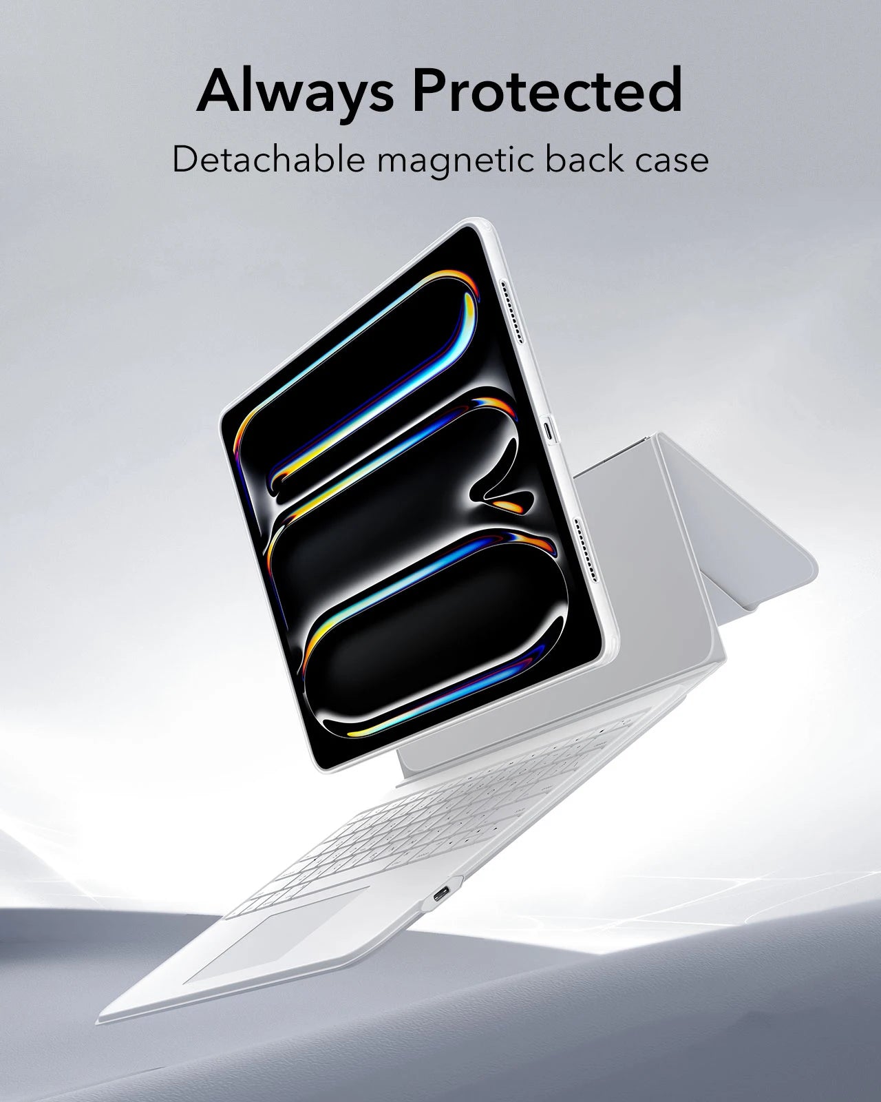 ESR Ascend for iPad 12.9  (2022/2021/2020/2018) Keyboard Case with Trackpad Magnetic  Fully Adjustable Portrait/Landscape Stand