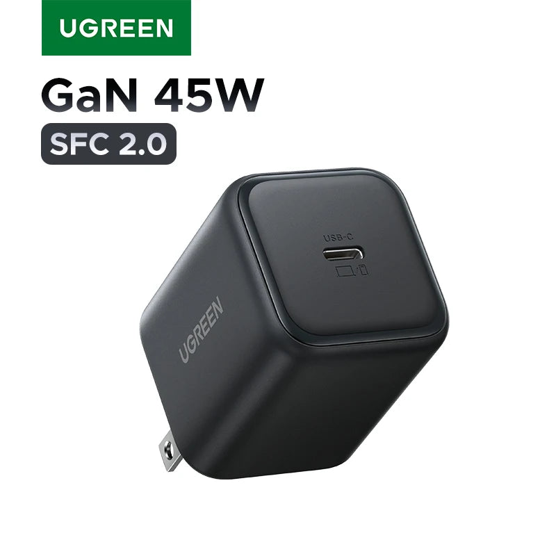 UGREEN 45W GaN Charger PD3.0 Fast Charger PPS QC3.0 Quick Charge For Samsung S25 S24 Ultra iPhone 16 15 14 Pro Max iPad Tablet