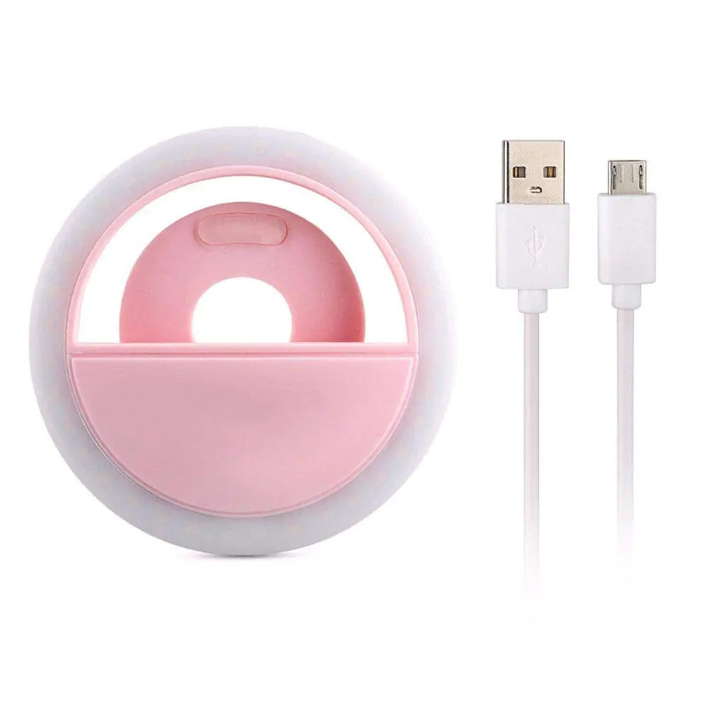 Mini Ring Light for Mobile Phones for Makeup Shooting Videos on YouTube Selfie Ring Light for laptops Computer Ring Light for Video conferencing Ring Light Clipped on The Phone