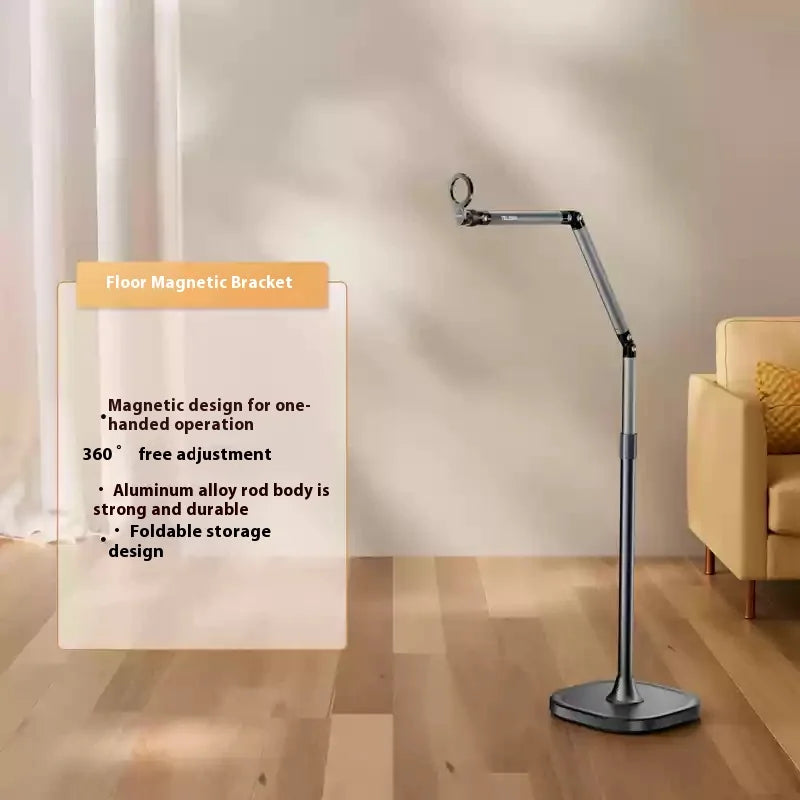 TELESIN Magnetic Bracket Desktop Shooting Phone Holder Custom For Live Broadcast Floor Type Shooting Telescoping for IPAD iphone