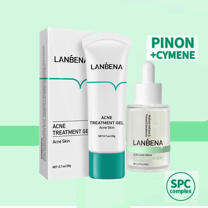 LANBENA Acne Control Series Clear Face Moisturizer Control Oil Acne Removal Toner Dredge Pores SerumSoothe SkinFoaming Cleanser
