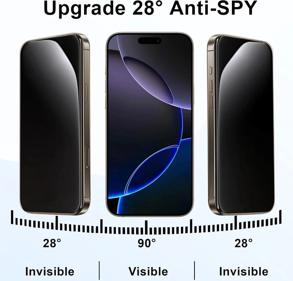 Easy Installation Privacy Screen Protector for iPhone 17 16 Pro Max 16 Plus 17 Air Anti-spy / HD Clear Tempered Glass One-Click