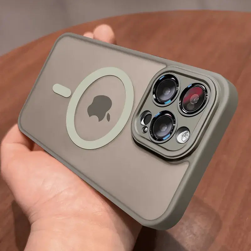 Coque antichoc de luxe mate avec aimant MagSafe pour chargement sans fil pour iPhone 11 12 13 14 15 16 17 Air Pro Max Plus