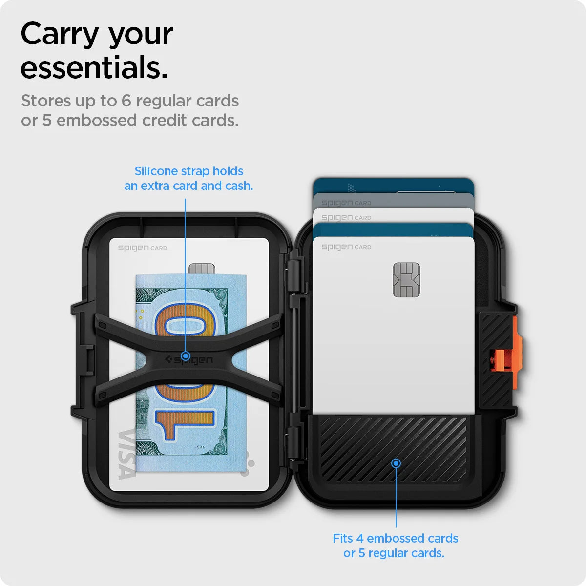 Spigen Lock Fit (MagFit) Magnetic Wallet Card Holder for MagSafe