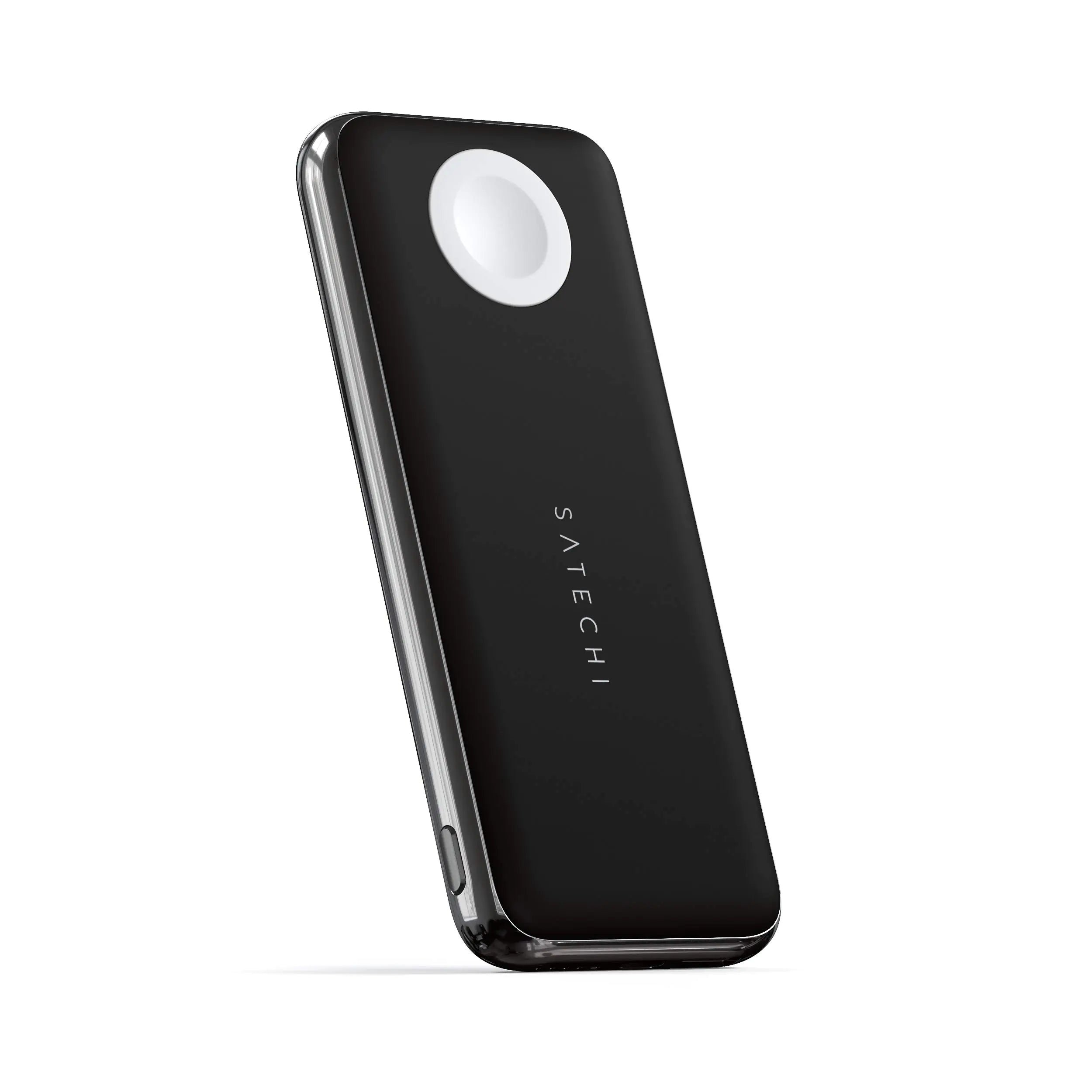 SATECHI Quatro Wireless Power Bank 10.000 mAh Tragbares Ladegerät - Kompatibel mit iPhone 16/16 Pro 15 Pro Max/15 Pro/15/15 Plus Apple Watch Ultra & Ultra 2 Series 7-10 AirPods 4/Pro/3/2