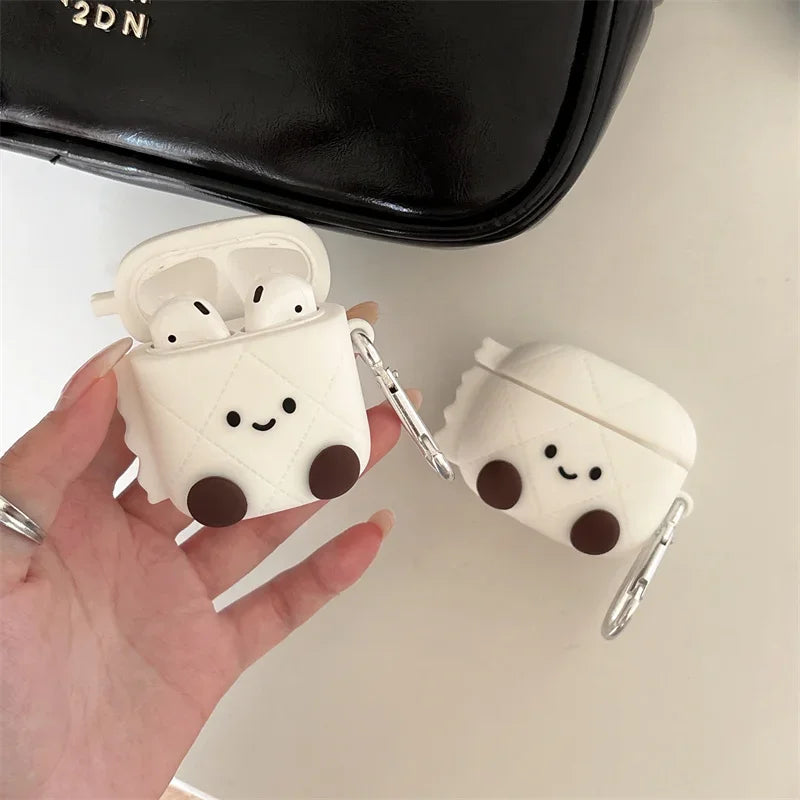 Cute Roll of paper Earphone Case For Apple Airpods Pro 2 3 1 4 Cover Silicone Headphone Charging Box Cases For Airpod 3 4 Funda