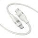 Anker USB-C to USB-C Cable Upcycled-Braided 240W Fast Charging showing white braided design and connectors.