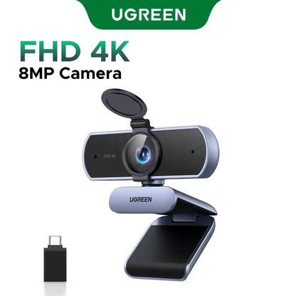 UGREEN 4K FHD Webcam 8MP Auto Focus with Dual Mics