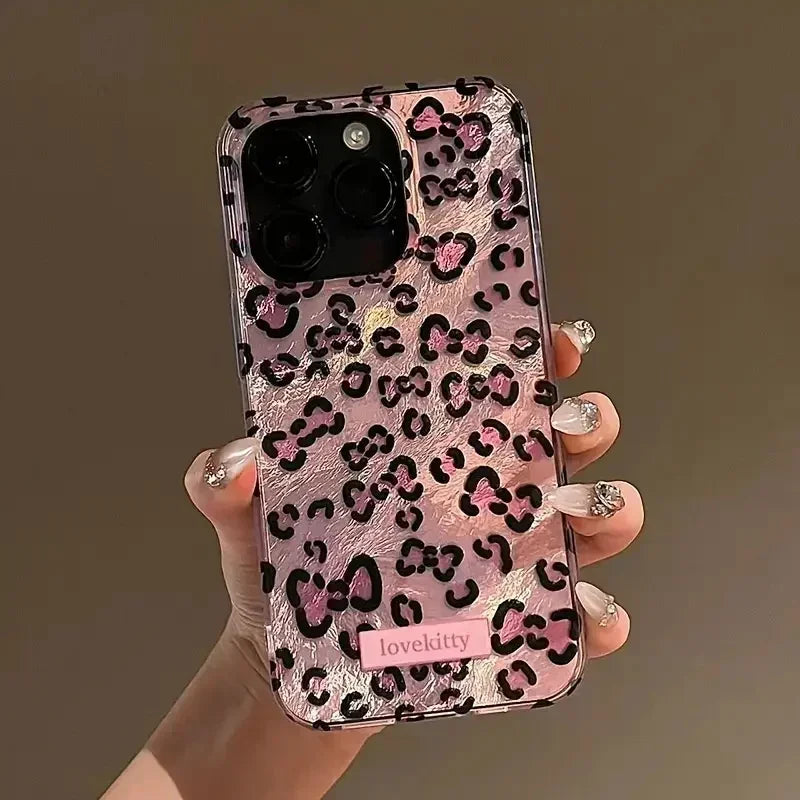 Pink Leopard Print Phone Case for iPhone – Tinfoil Design