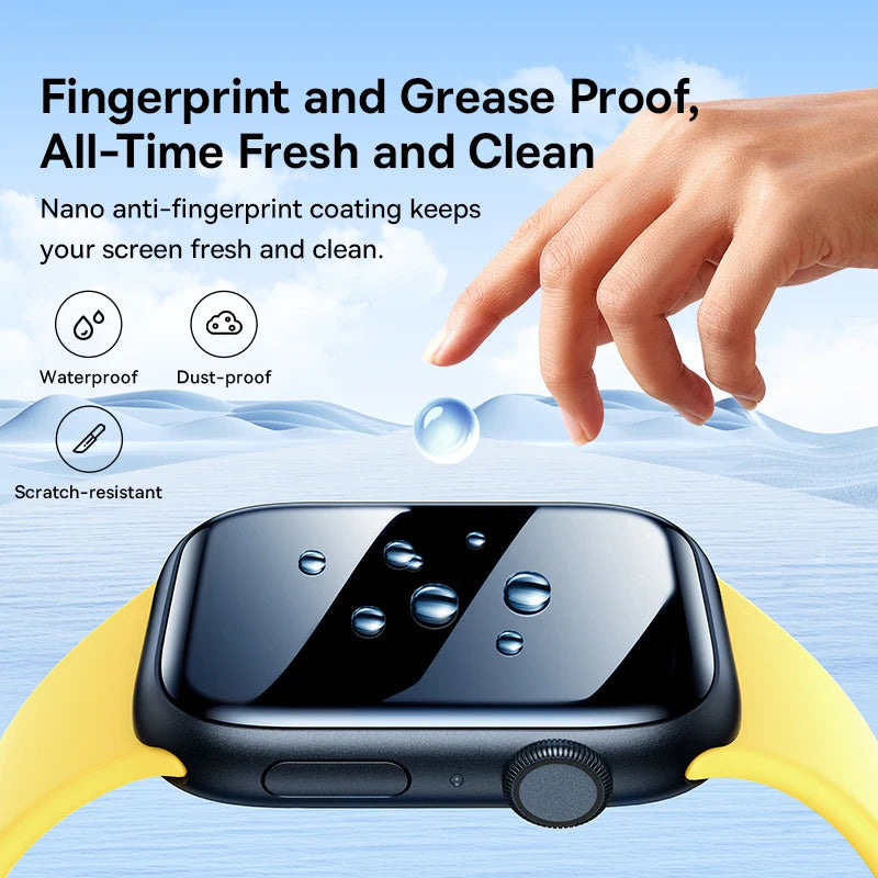 Tempered Glass Film for Apple Watch 3/4/5/6/7/SE/8/9 38MM 40MM 41MM 42MM 44MM 45MM Screen Full-coverage Protective Film