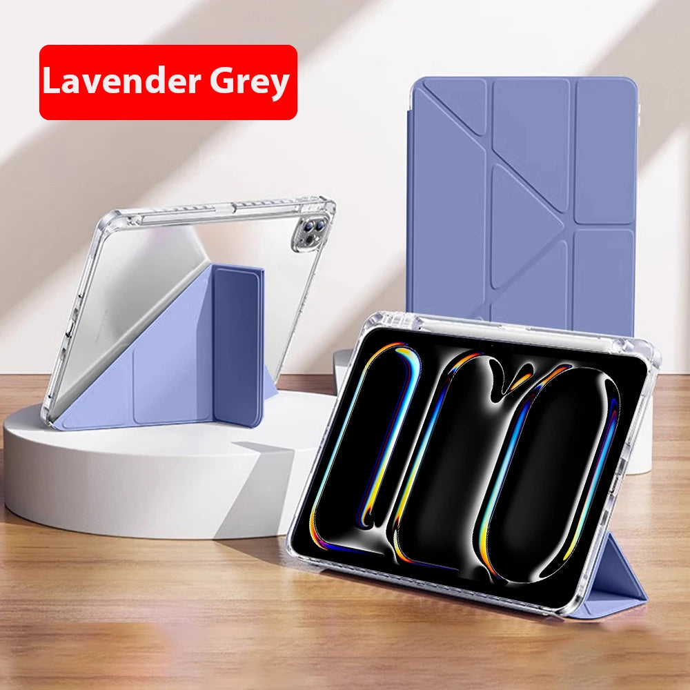 Case For iPad A16 2025 10 9 9th 10th Generation Pro 13 11th M4 12.9 Funda Air 11 5 4 M3 M2 Mini 7 6 A17 2024 8 HD Acrylic Cover