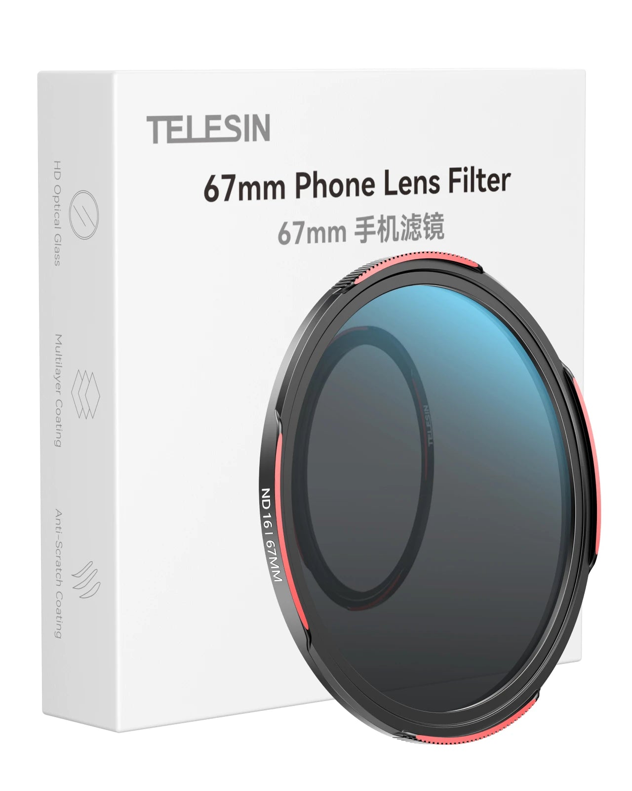 TELESIN Universal Phone  Filter CPL ND2-32 For Smartphone with Universal filter holder For Iphone Andriod phone Accessories