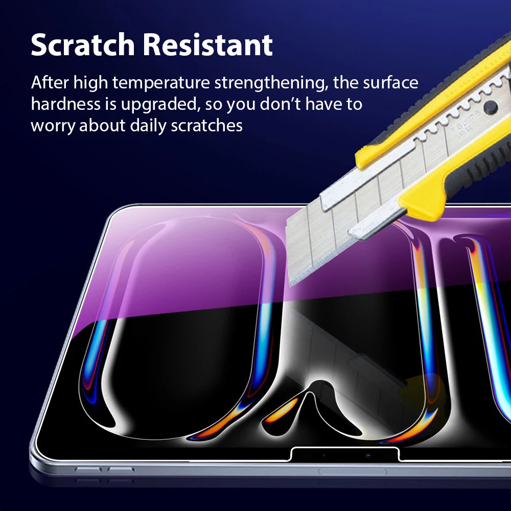 Tempered Glass For Ipad Pro 13 11th M4 12.9 A16 10 9 10th 9th Gen Screen Protector Air 11 5 4 M2 M3 Mini 6 7 A17 Blue Light Film