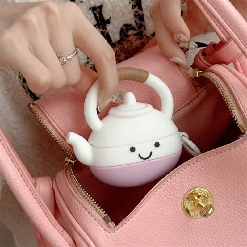 Cartoon Teapot Case for AirPods 4 Airpod 1 2 3 Pro Pro2 Bluetooth Earbuds Charging Box Protective Earphone Case Cover