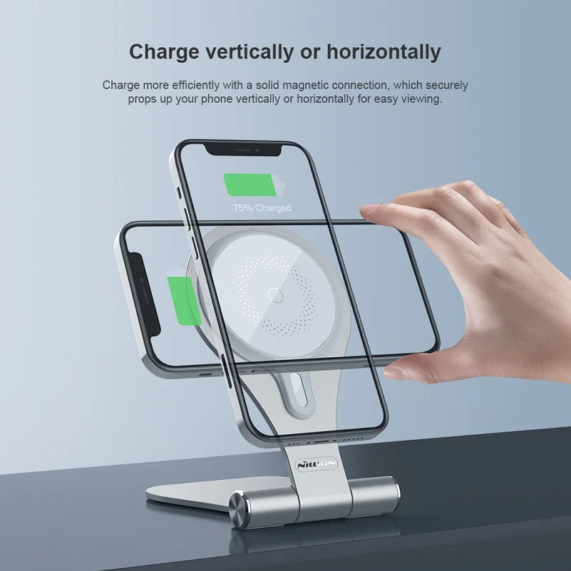 Magnetic Wireless Charger For iPhone 14 Pro Max Nillkin Adjustable Stand For iPhone 13 Pro 12 Holder Magnet Fast Charger Stand