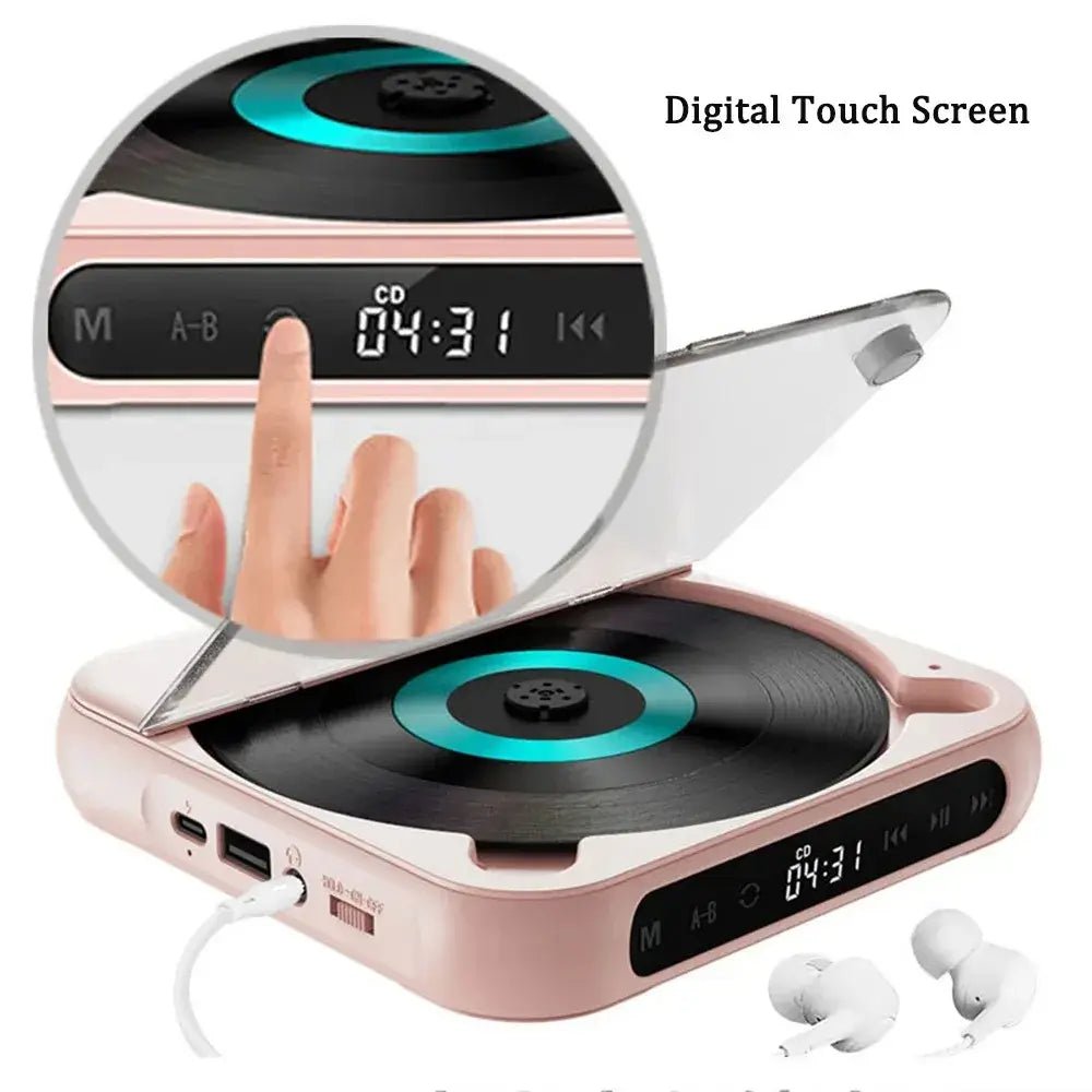 Portable CD Player With 5 Playback Modes – Bluetooth Walkman