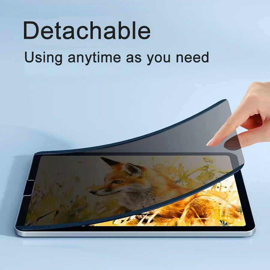 Anti-Glare Privacy Screen Protector for iPad 5 6 7 8 9 10th Generation Air 1 2 3 4 Pro 2024 M4 Mini Magnetic PET Paper-feel