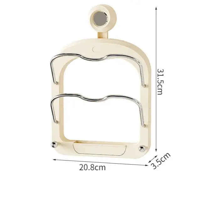 Wall-Mounted Pot Lid Holder ABS Iron Material