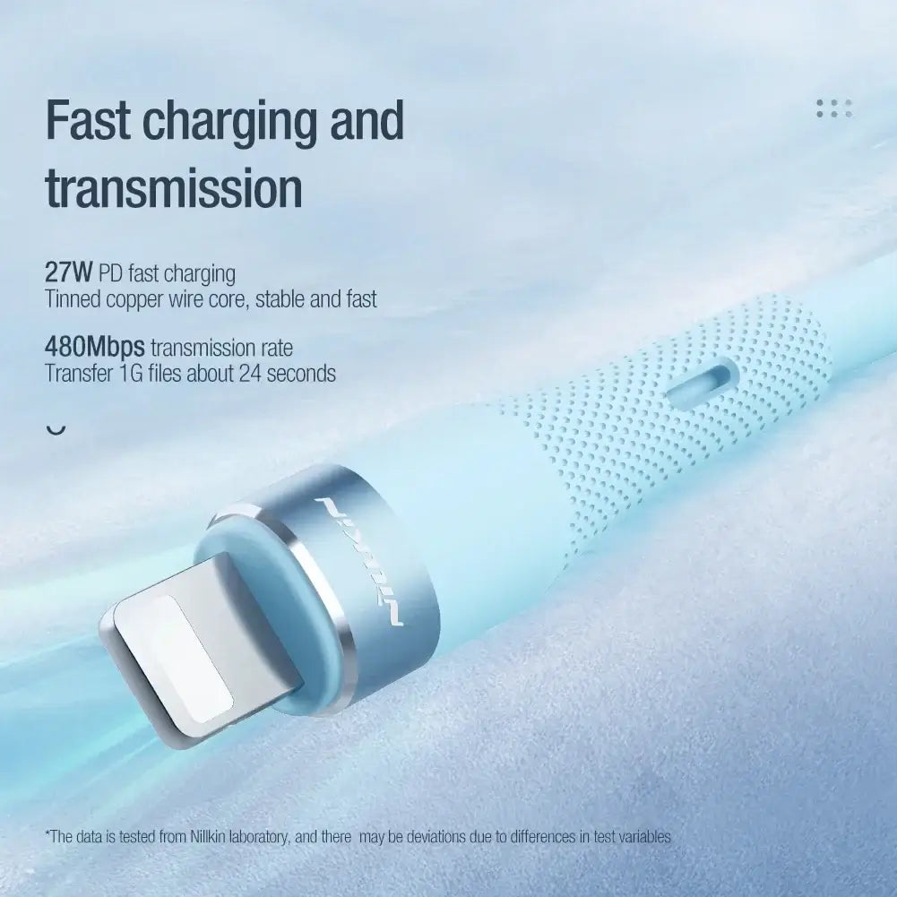 NILLKIN Liquid Silicone Cable Type C To Lightning Cable 2.4A For iPhone 12 14 14 Pro Max Fast Charging For iPhone USB C Cable