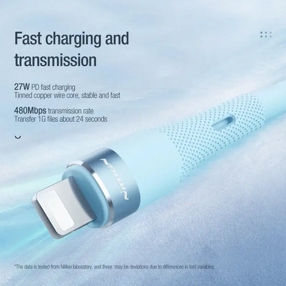NILLKIN Liquid Silicone Cable Type C To Lightning Cable 2.4A For iPhone 12 14 14 Pro Max Fast Charging For iPhone USB C Cable
