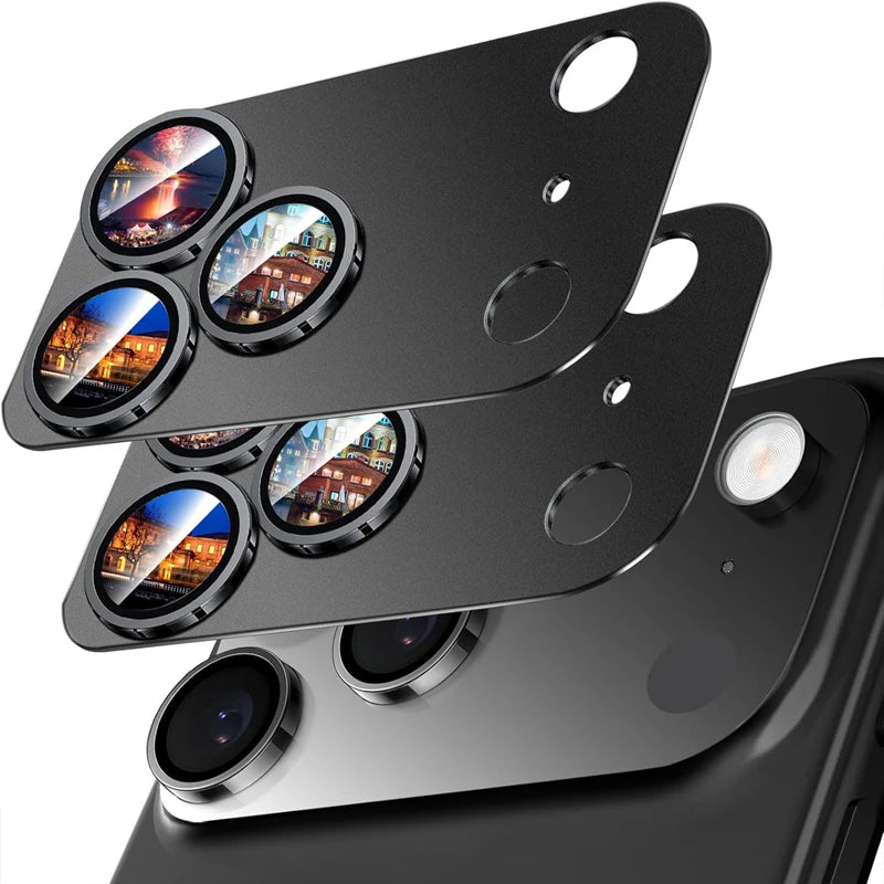 Aluminum Alloy Metal AR Tempered Glass Lens Cap For iPhone 17 Air Pro Max Metal Camera Lens Protector Cover for iPhone17 17Air