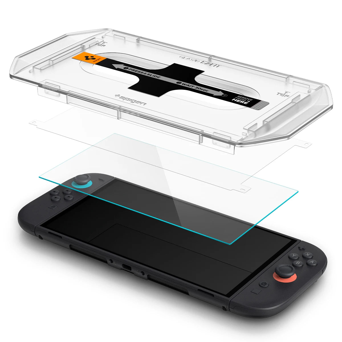 Spigen Glas.tR EZ Fit Screen Protector for Nintendo Switch 2 - 9H Hardness & Oleophobic Coating for Fingerprint Resistance