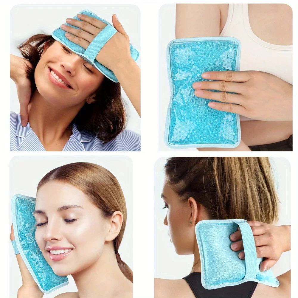 Hot & Cold Therapy Gel Packs Reusable Ice Pack Pain Fever Relief Water Cool Heat Convenient Bag Cooling Ice Bag for Knees Ankles