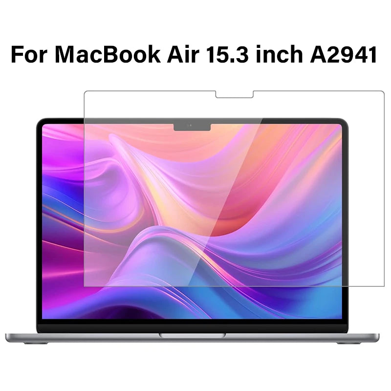 9H Tempered Glass Screen Protector For Apple MacBook Air 15.3 Inch 2023 Model A2941 Anti Scratch HD Clear Protective Film