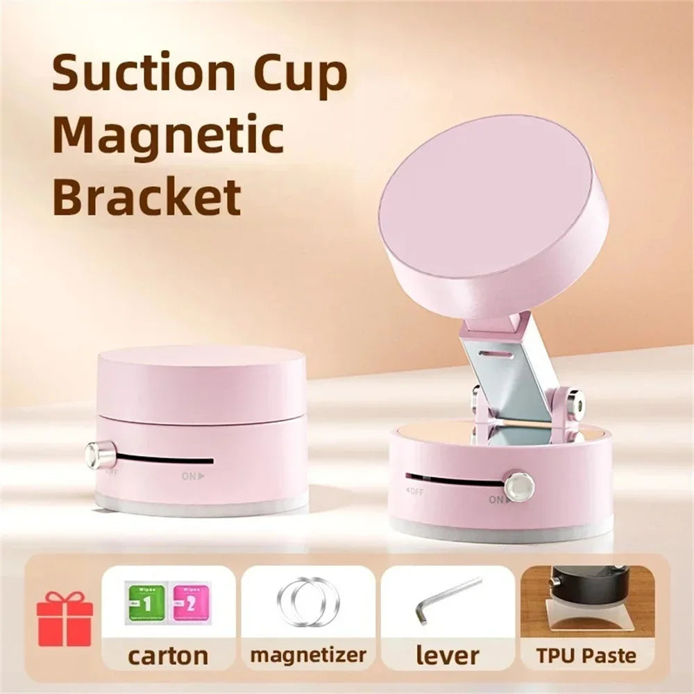 Car mobile phone magnetic Stand 2025 New type suction cup vacuum adsorption car special fixed mobile phone stand