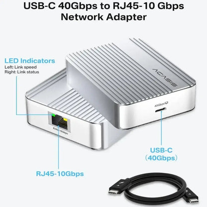 Acasis 10Gbps USB-C Ethernet Adapter Network Card 